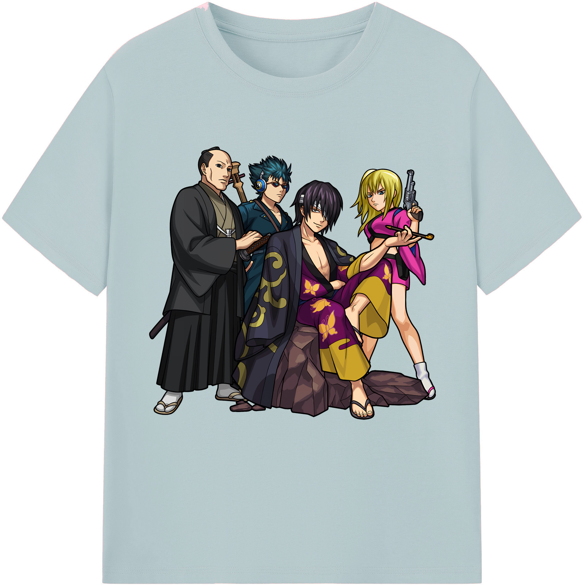 （画像用） ぎんたま 坂田銀時（さかたぎんとき） 神楽 志村新八（しむら しんぱち） GINTAMA Sakata Gintoki Kagura Shimura Shinpachi 綿100％半袖Tシャツ（フロントプリント）